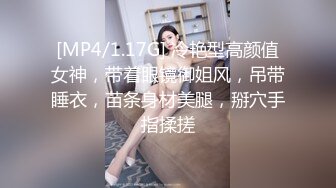 [MP4/1.17G] 冷艳型高颜值女神，带着眼镜御姐风，吊带睡衣，苗条身材美腿，掰穴手指揉搓