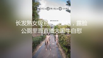 长发熟女级别的美少妇，露脸公厕里面直播大黑牛自慰