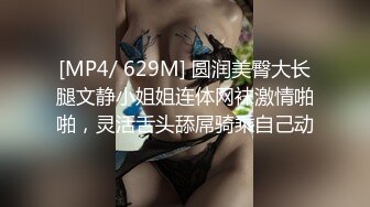 [MP4/ 629M] 圆润美臀大长腿文静小姐姐连体网袜激情啪啪，灵活舌头舔屌骑乘自己动